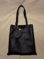 Leather Shopper Black