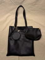 Leather Shopper Black