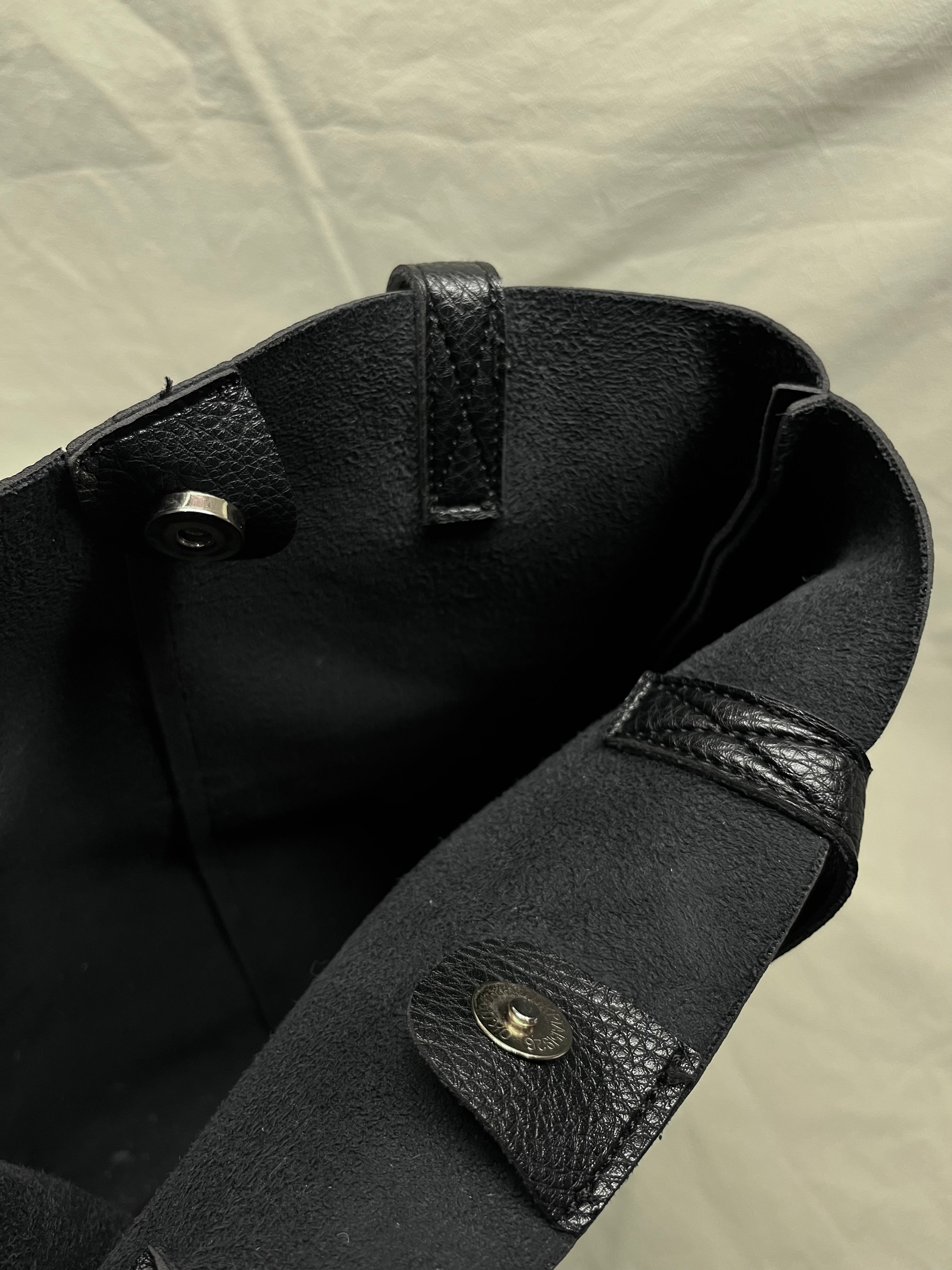 Leather Shopper Black